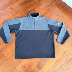 REI Men’s Fleece Pullover Thick Quarter Zip Large Blue Navy Layering